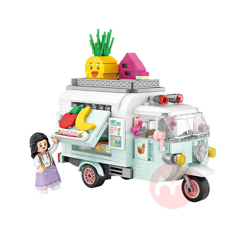 LOZ Mini building blocks for children's fruit cart
