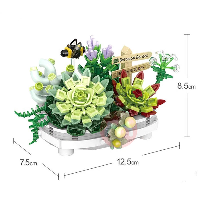 LOZ Bunga Keabadian Cherry Block Bangunan Daging