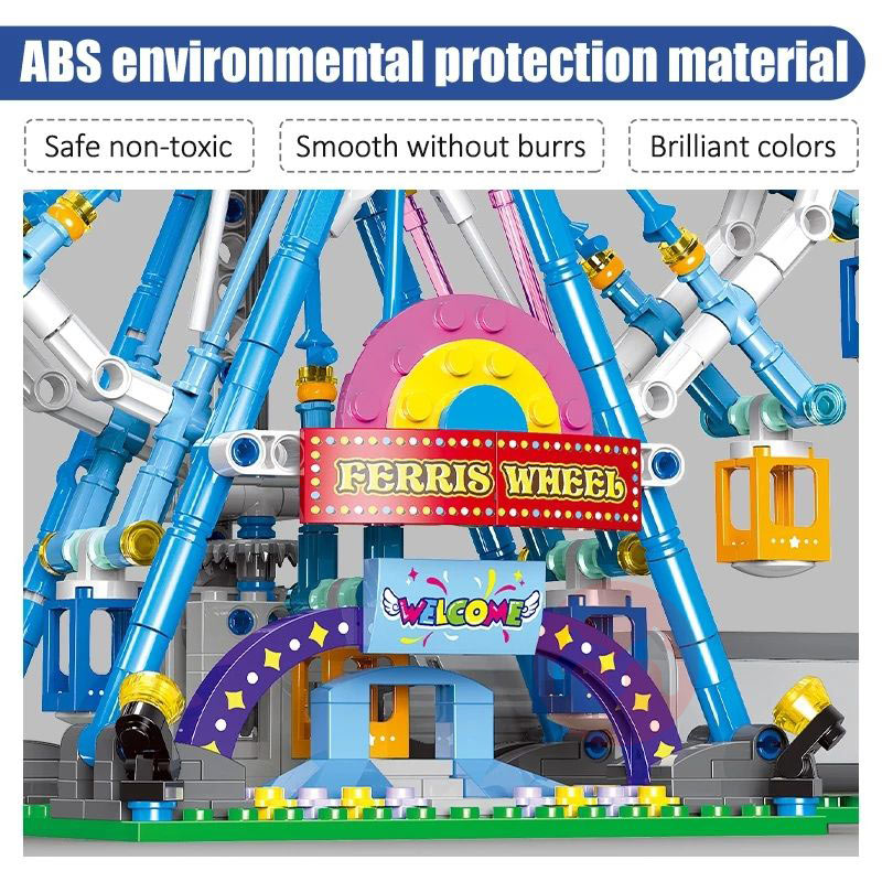 XINGBAO Lampu roda pencakar langit blok bangunan taman hiburan