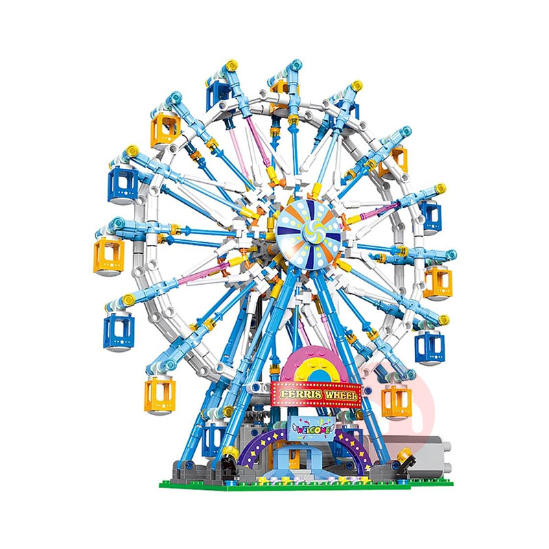 XINGBAO Lampu roda pencakar langit blok bangunan taman hiburan