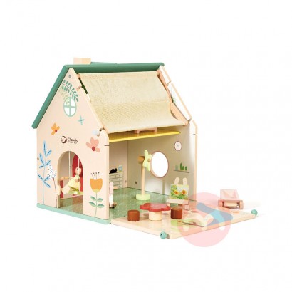 Classic World Permainan bunga boneka rumah kayu