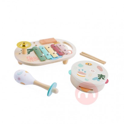 Classic World Tangan kayu drum xylophone anak instrumen set