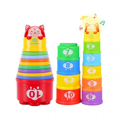 GOODWAY Mainan bayi tumpukan cangkir hujan