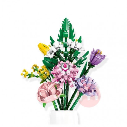 SEMBO DIY Pakaian blok bangunan bunga