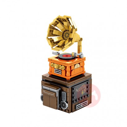 SEMBO Blok bangunan retro gramophone speaker tanpa wayar