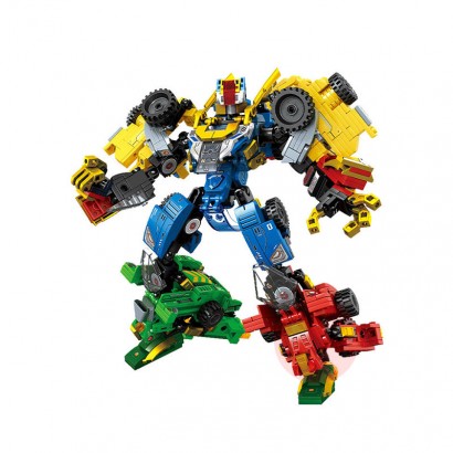 Empat dalam satu robot baja blok pembangunan set