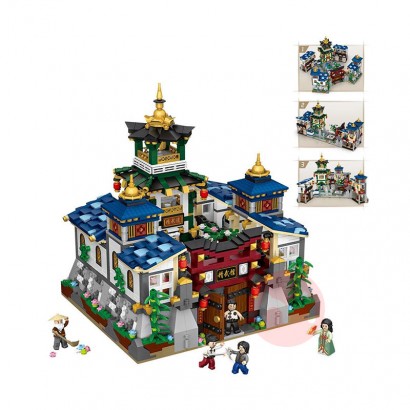 LOZ Bangun blok arsitektur tradisional Cina Jingwu Hall