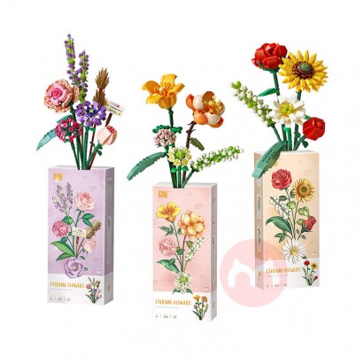 LOZ Assembling bouquet building blocks