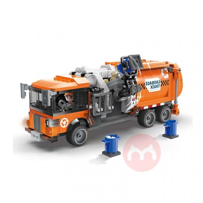 XINGBAO Free assembly of car garbage truck building blocks